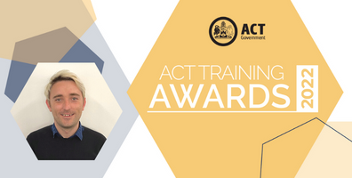 Congratulations to Justin Drew Indigenous learner and prize winner at the 2022 ACT Training Awards